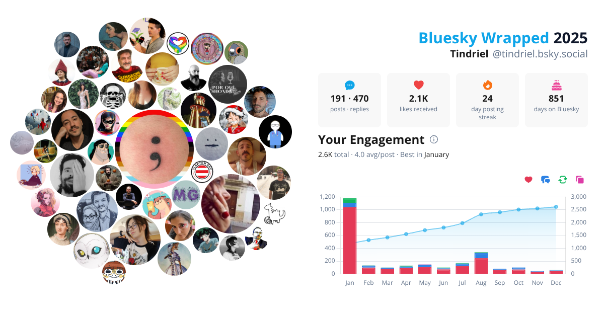 Your Bluesky Wrapped 2025 preview