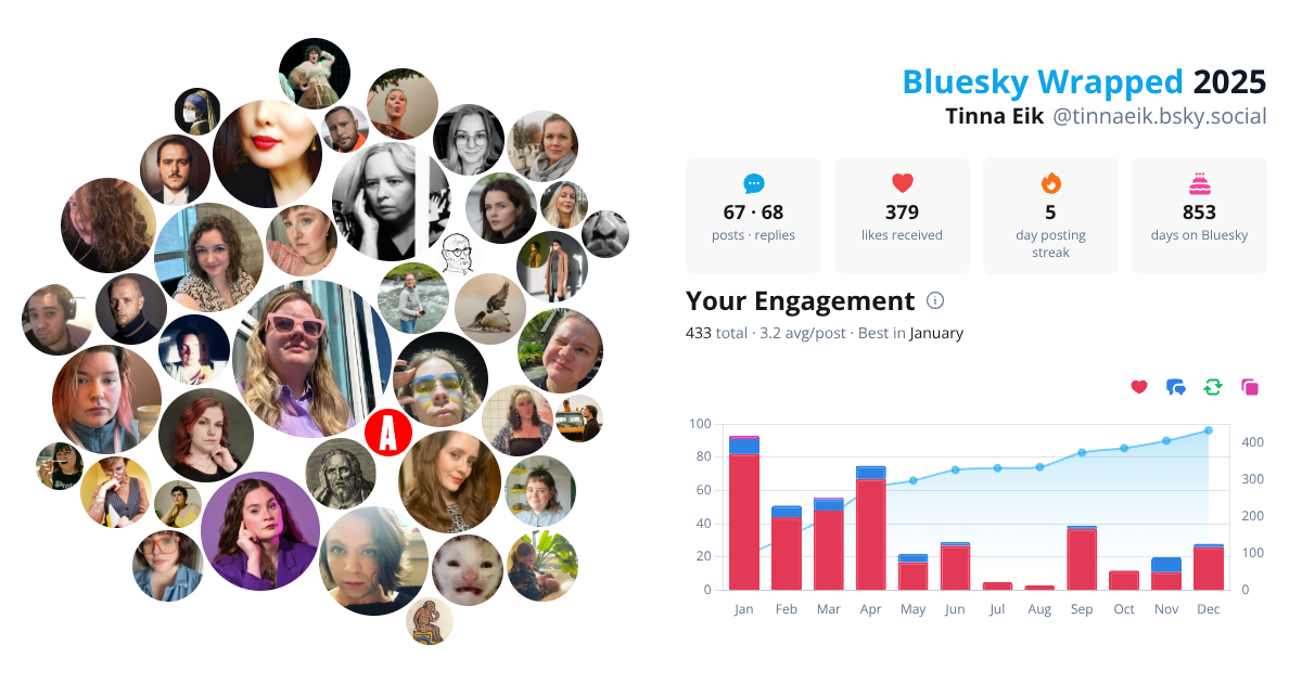 Your Bluesky Wrapped 2025 preview