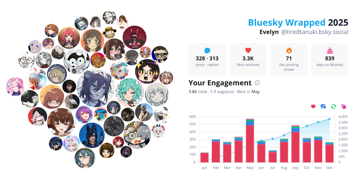 Your Bluesky Wrapped 2025 preview