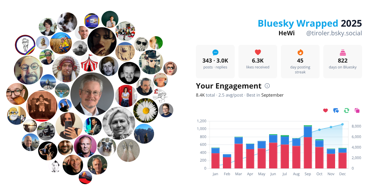 Your Bluesky Wrapped 2025 preview