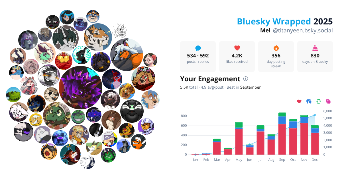 Your Bluesky Wrapped 2025 preview
