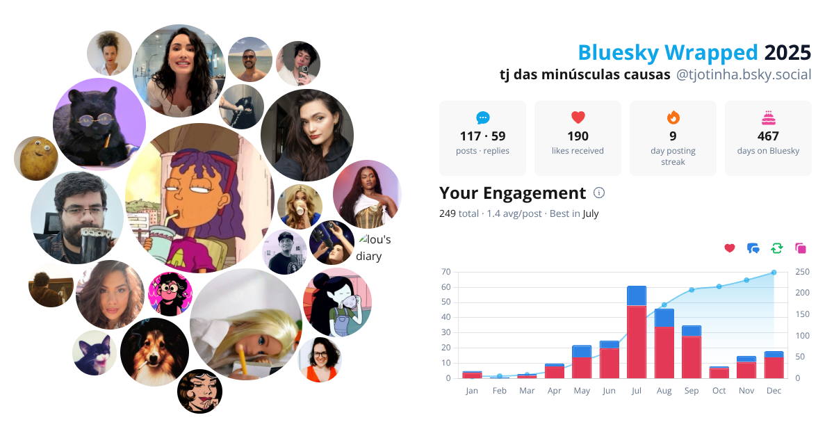 Your Bluesky Wrapped 2025 preview