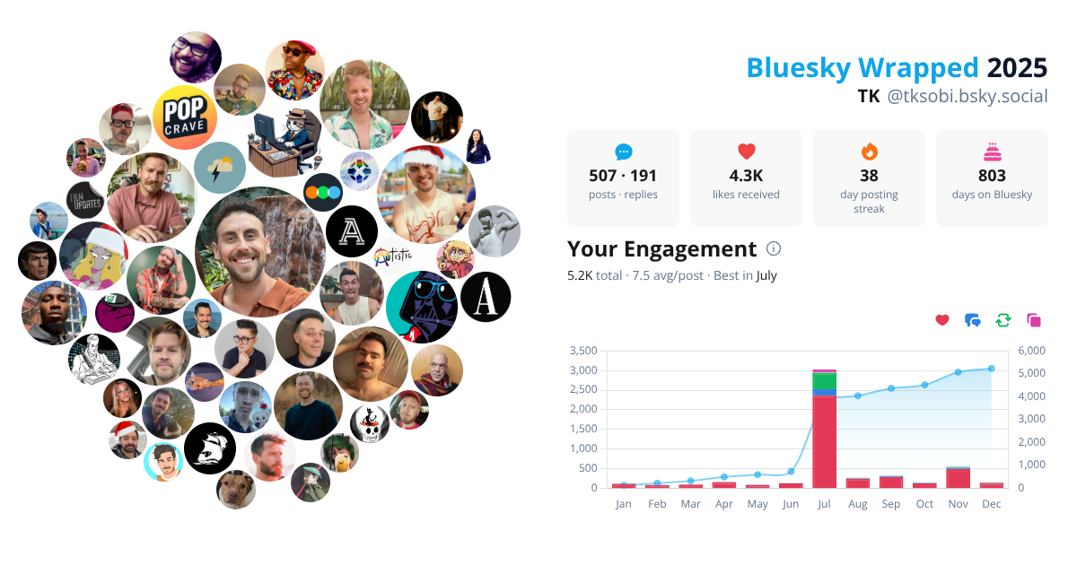 Your Bluesky Wrapped 2025 preview
