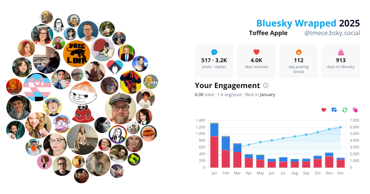 Your Bluesky Wrapped 2025 preview