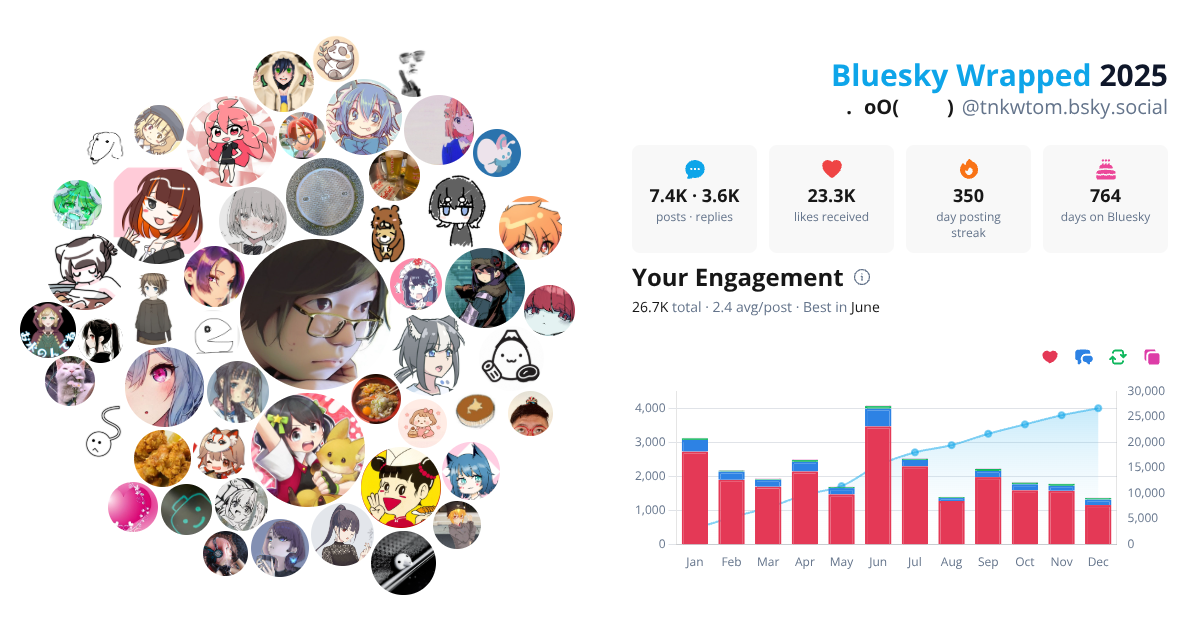 Your Bluesky Wrapped 2025 preview