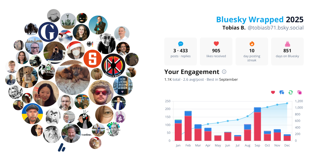Your Bluesky Wrapped 2025 preview