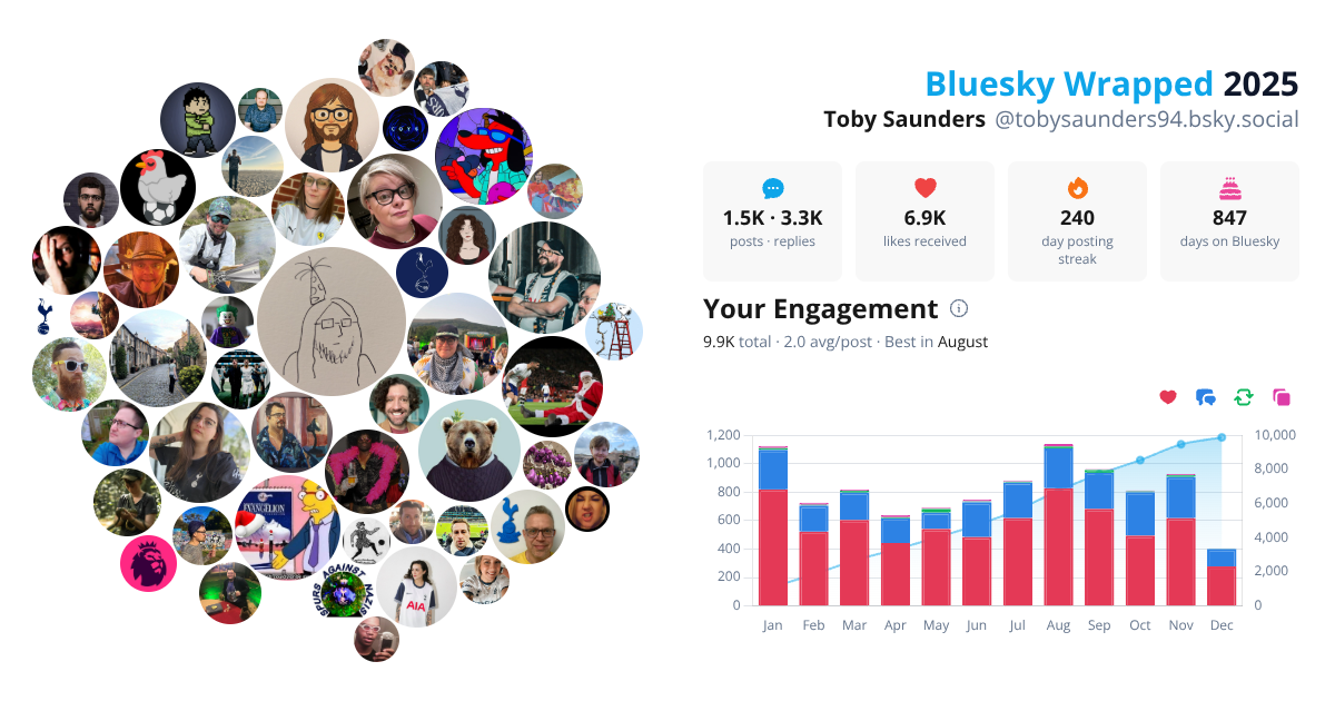 Your Bluesky Wrapped 2025 preview