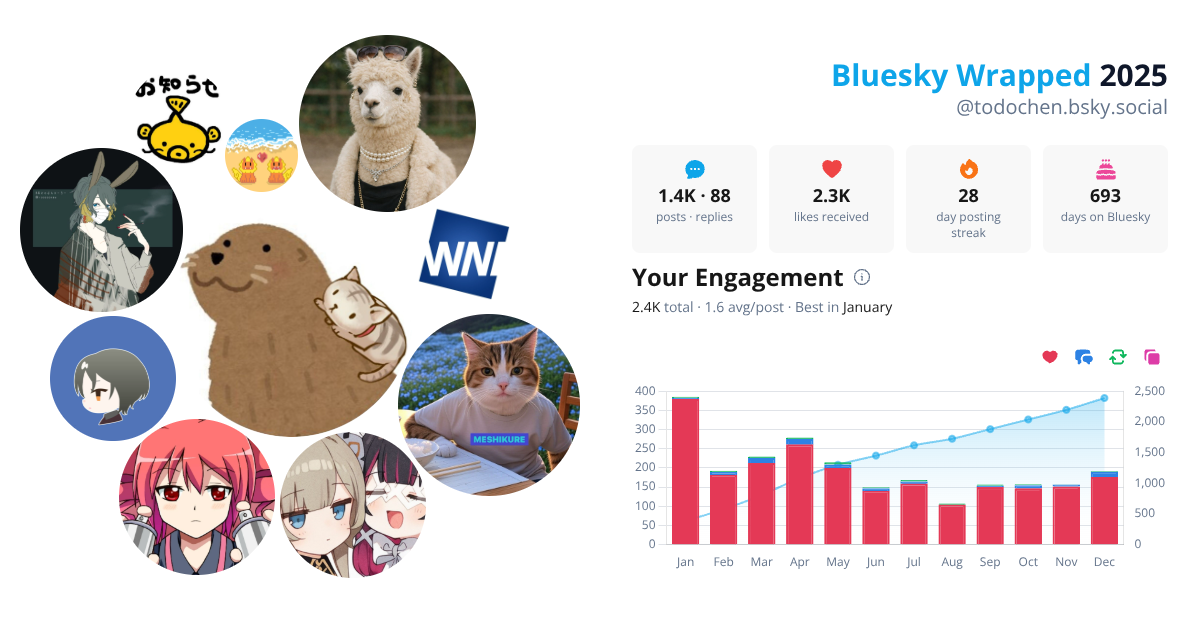 Your Bluesky Wrapped 2025 preview