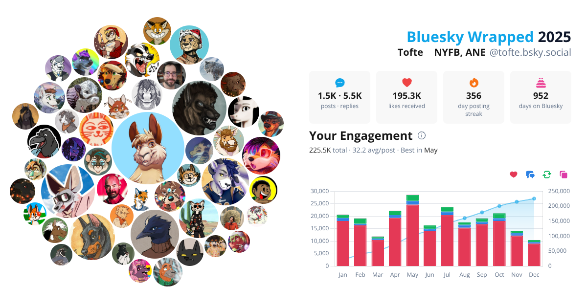 Your Bluesky Wrapped 2025 preview