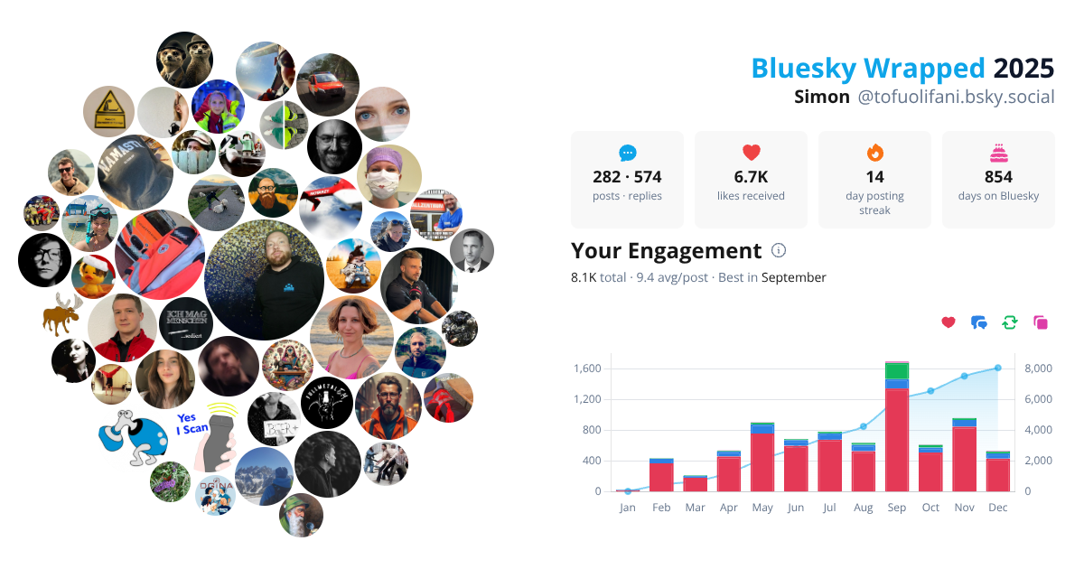 Your Bluesky Wrapped 2025 preview