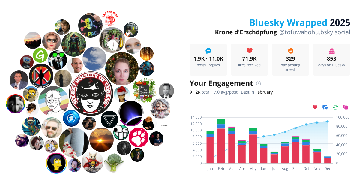 Your Bluesky Wrapped 2025 preview