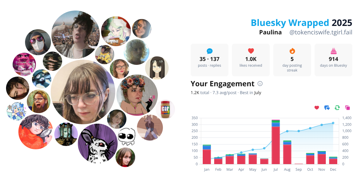 Your Bluesky Wrapped 2025 preview