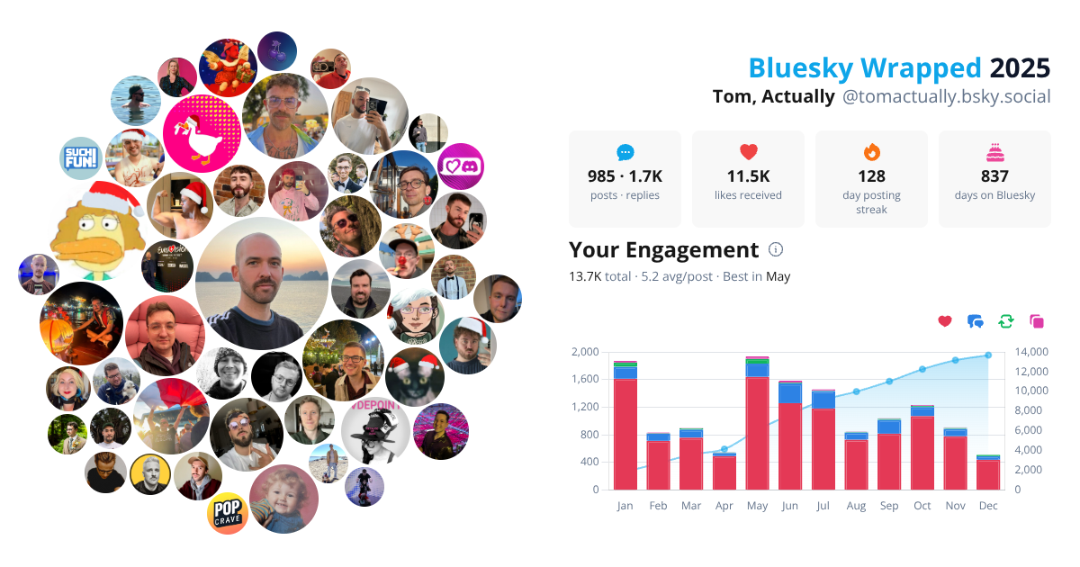 Your Bluesky Wrapped 2025 preview