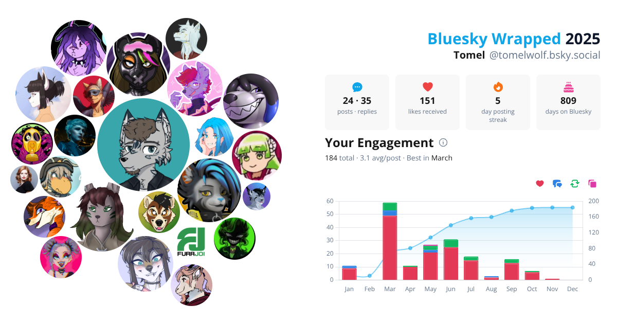 Your Bluesky Wrapped 2025 preview