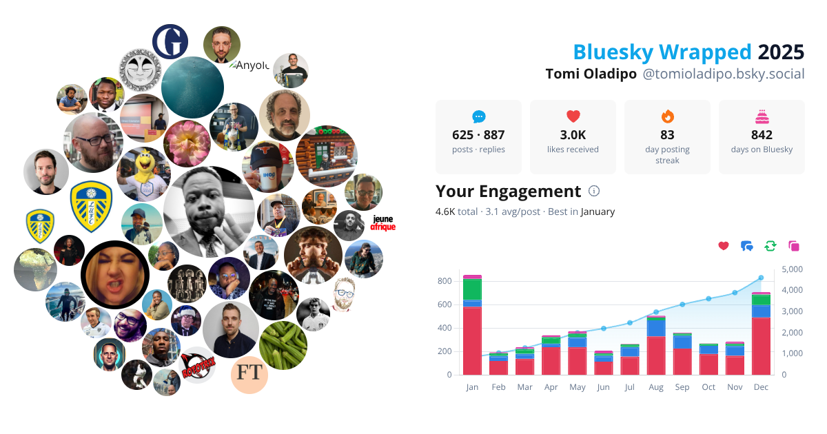Your Bluesky Wrapped 2025 preview