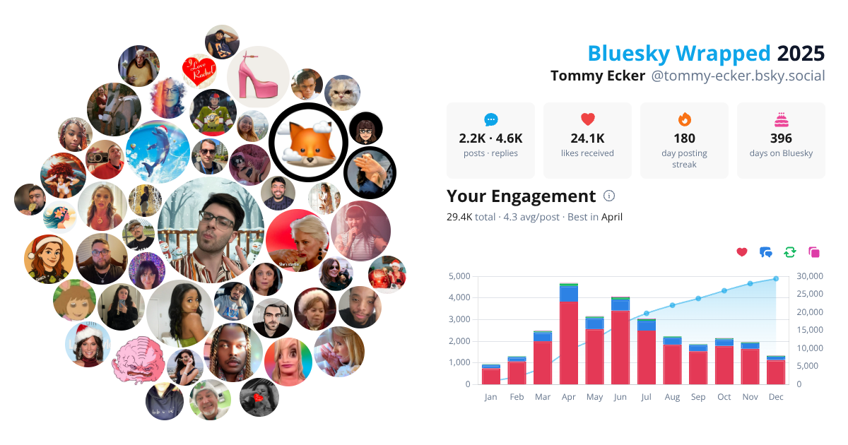 Your Bluesky Wrapped 2025 preview