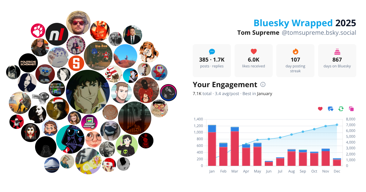 Your Bluesky Wrapped 2025 preview