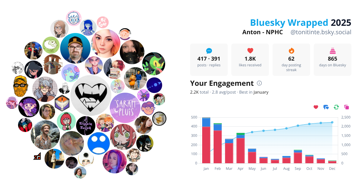 Your Bluesky Wrapped 2025 preview