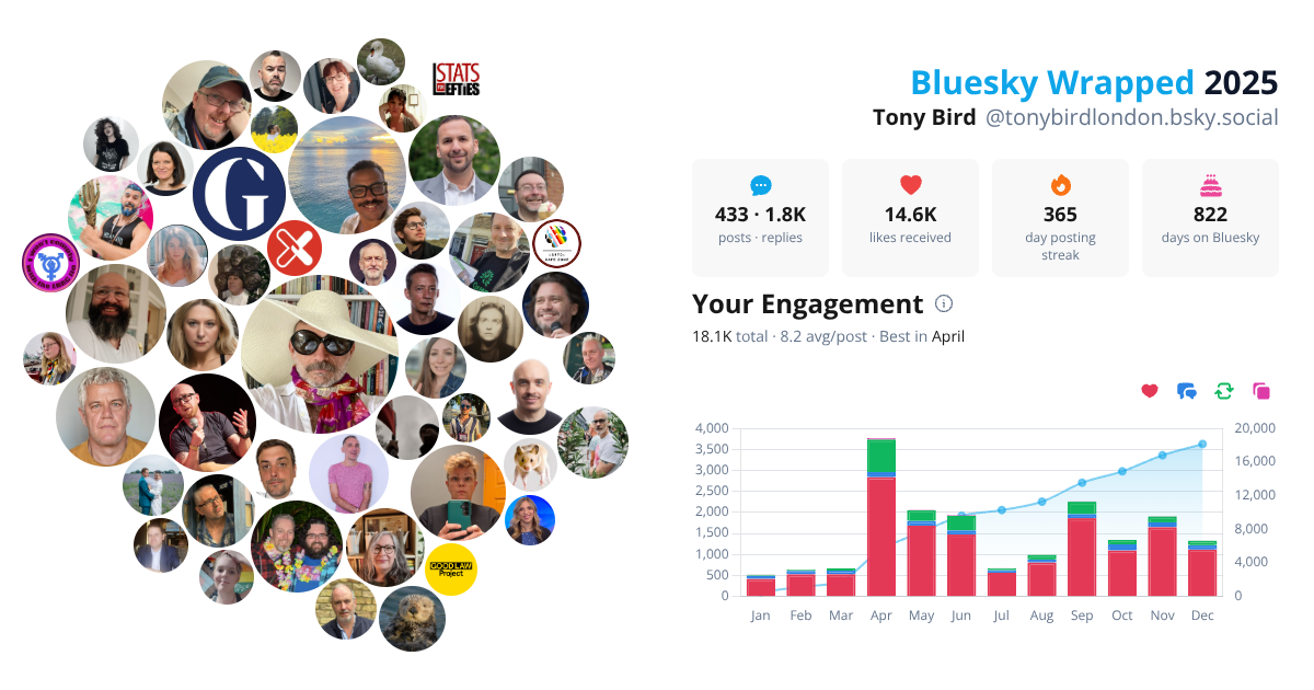 Your Bluesky Wrapped 2025 preview