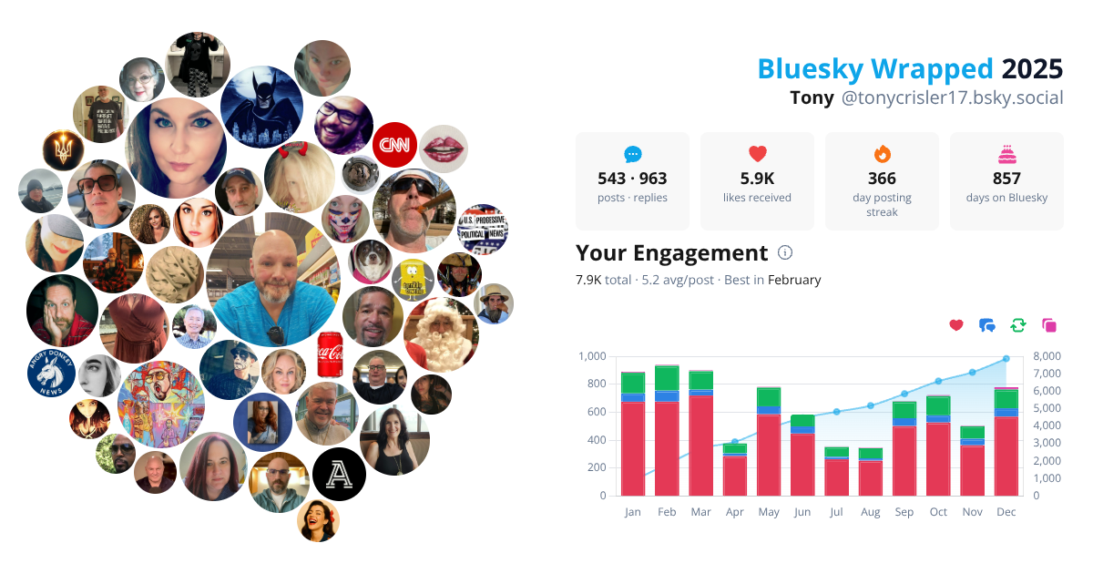 Your Bluesky Wrapped 2025 preview