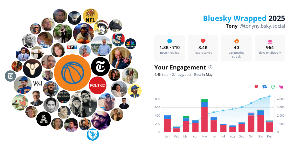 Your Bluesky Wrapped 2025 preview