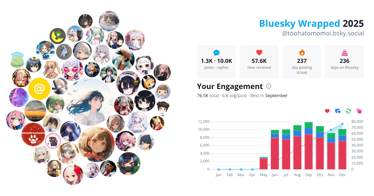 Your Bluesky Wrapped 2025 preview