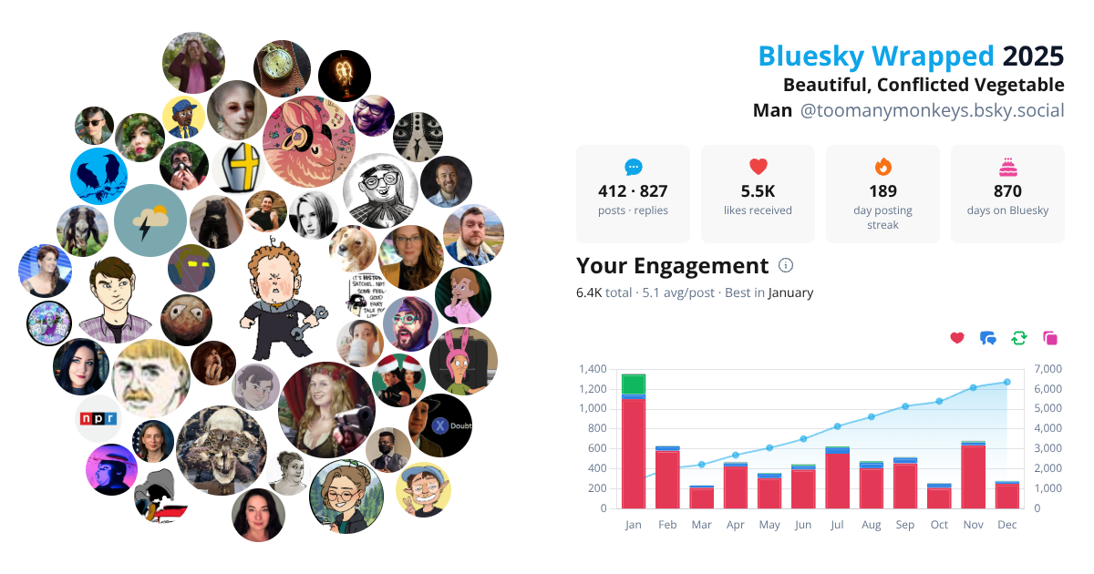 Your Bluesky Wrapped 2025 preview