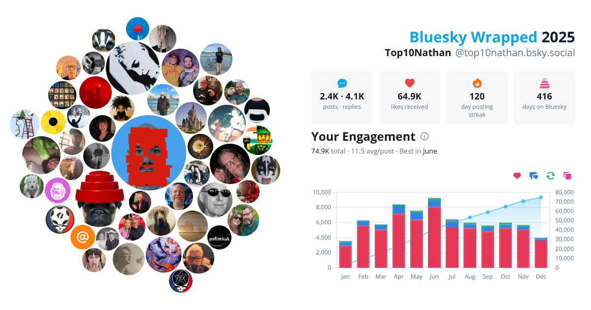 Your Bluesky Wrapped 2025 preview