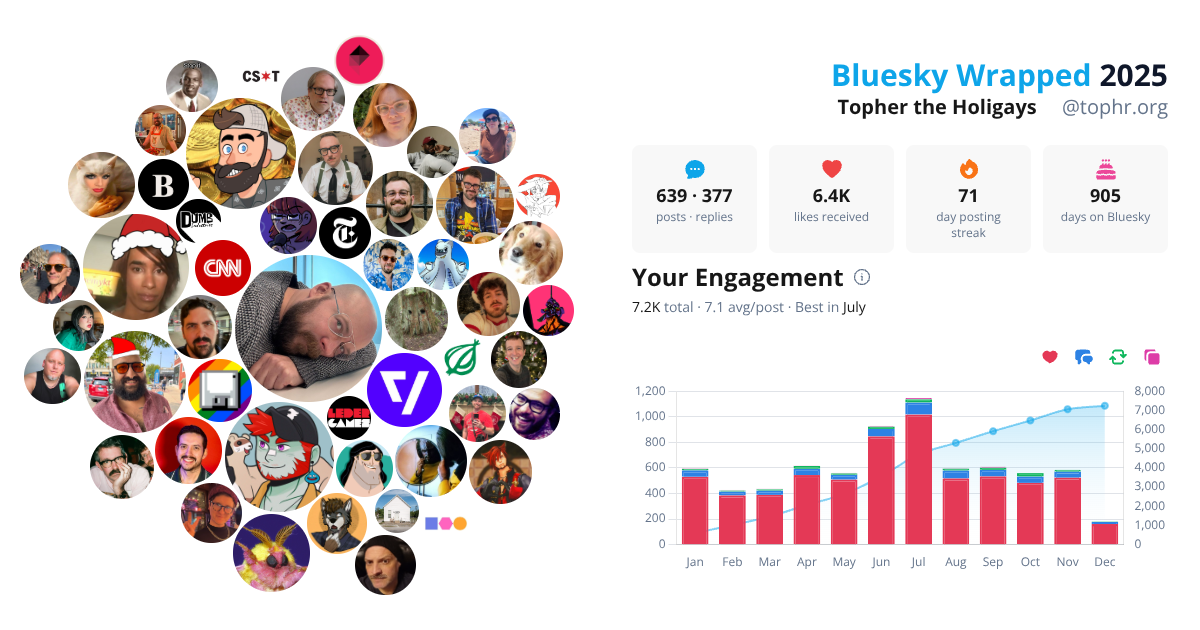 Your Bluesky Wrapped 2025 preview