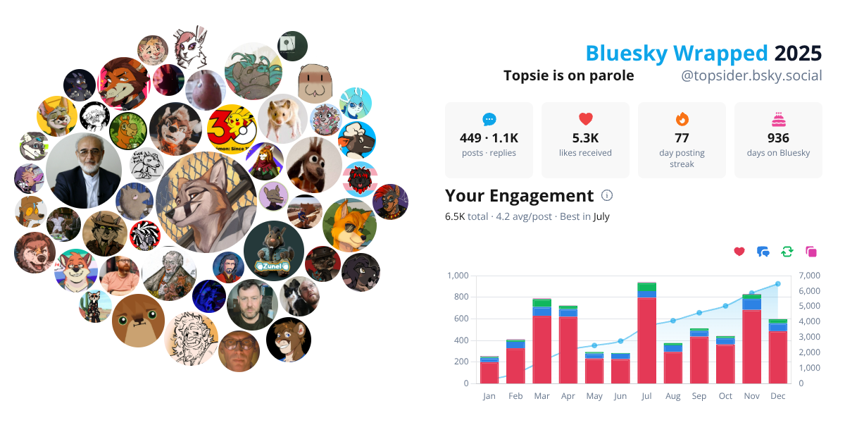 Your Bluesky Wrapped 2025 preview