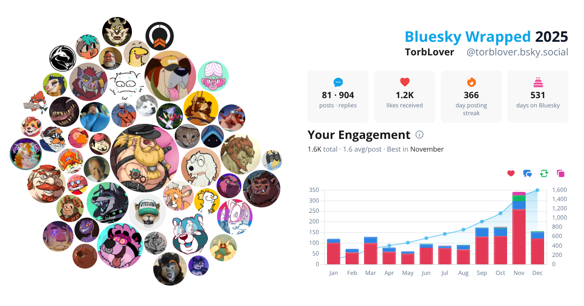 Your Bluesky Wrapped 2025 preview