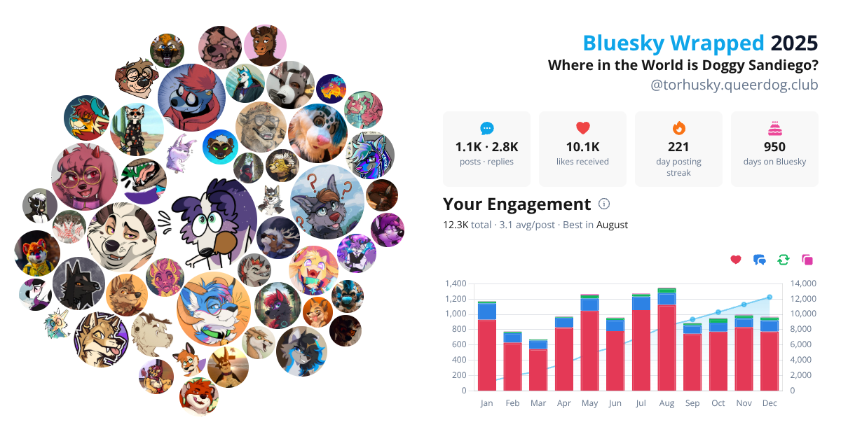 Your Bluesky Wrapped 2025 preview
