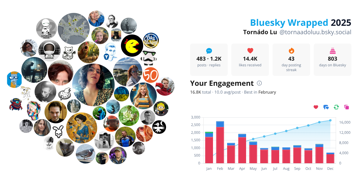 Your Bluesky Wrapped 2025 preview