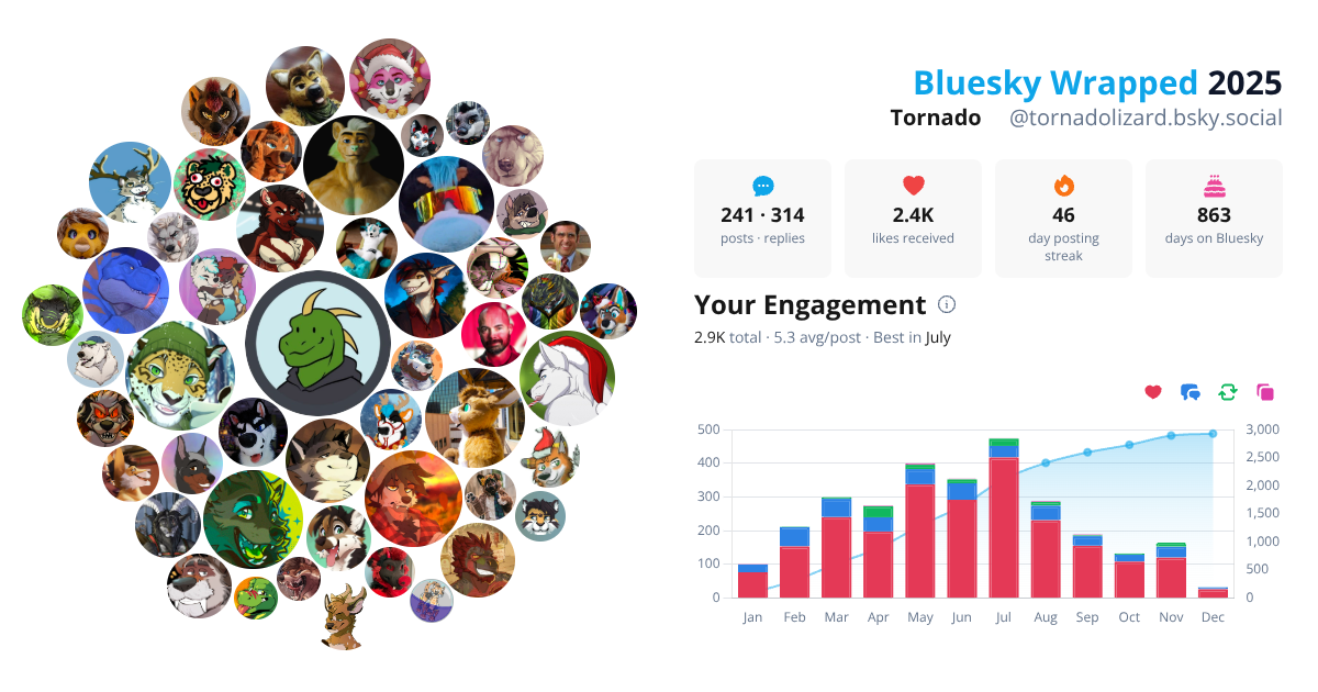 Your Bluesky Wrapped 2025 preview