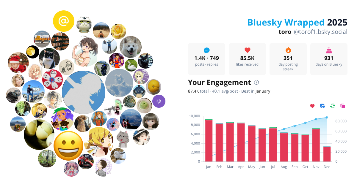 Your Bluesky Wrapped 2025 preview