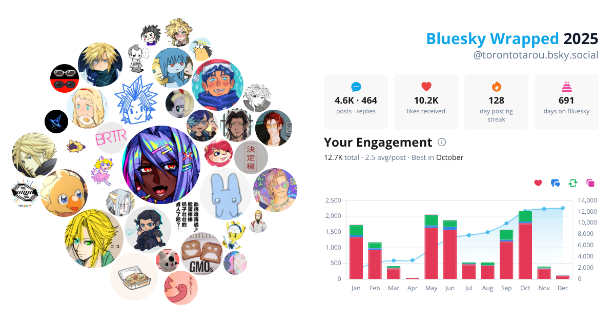 Your Bluesky Wrapped 2025 preview