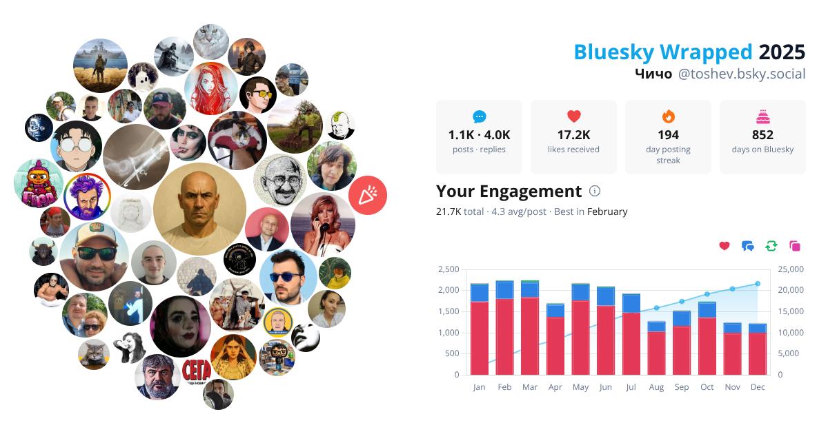 Your Bluesky Wrapped 2025 preview