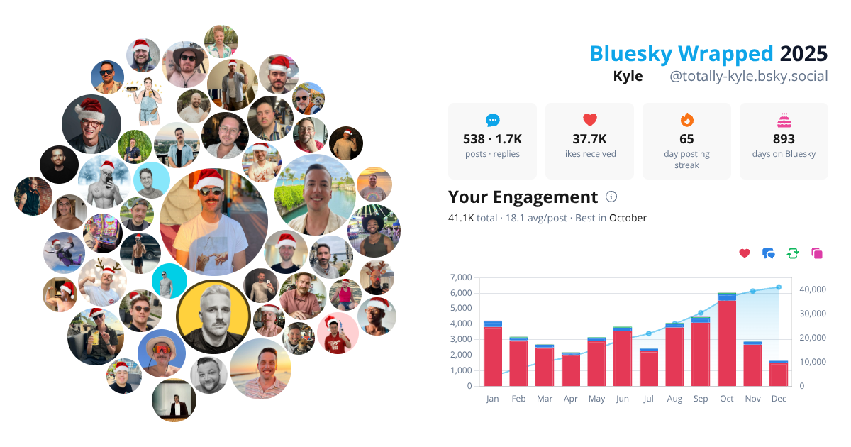 Your Bluesky Wrapped 2025 preview