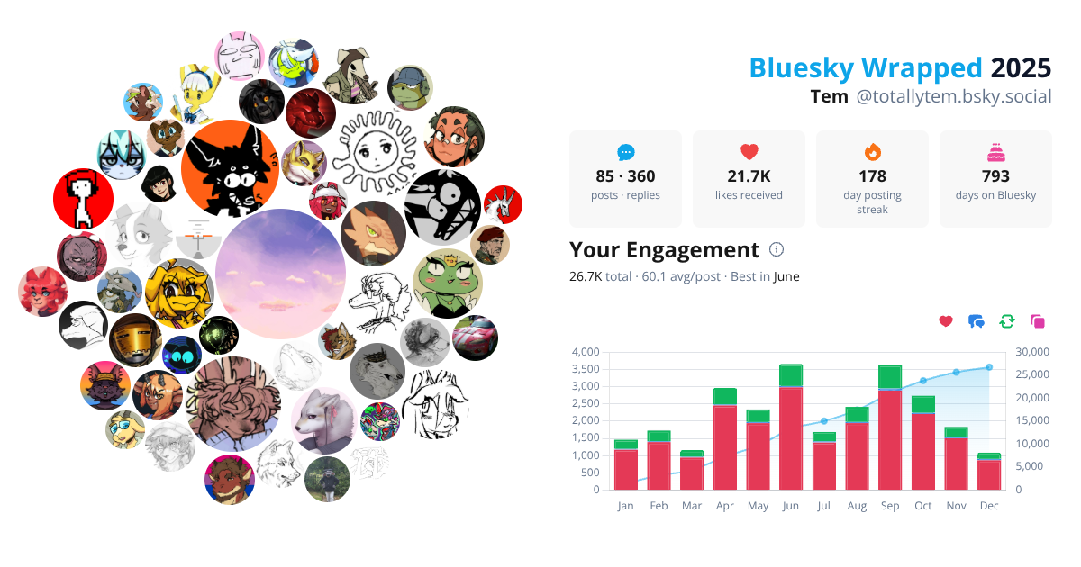 Your Bluesky Wrapped 2025 preview