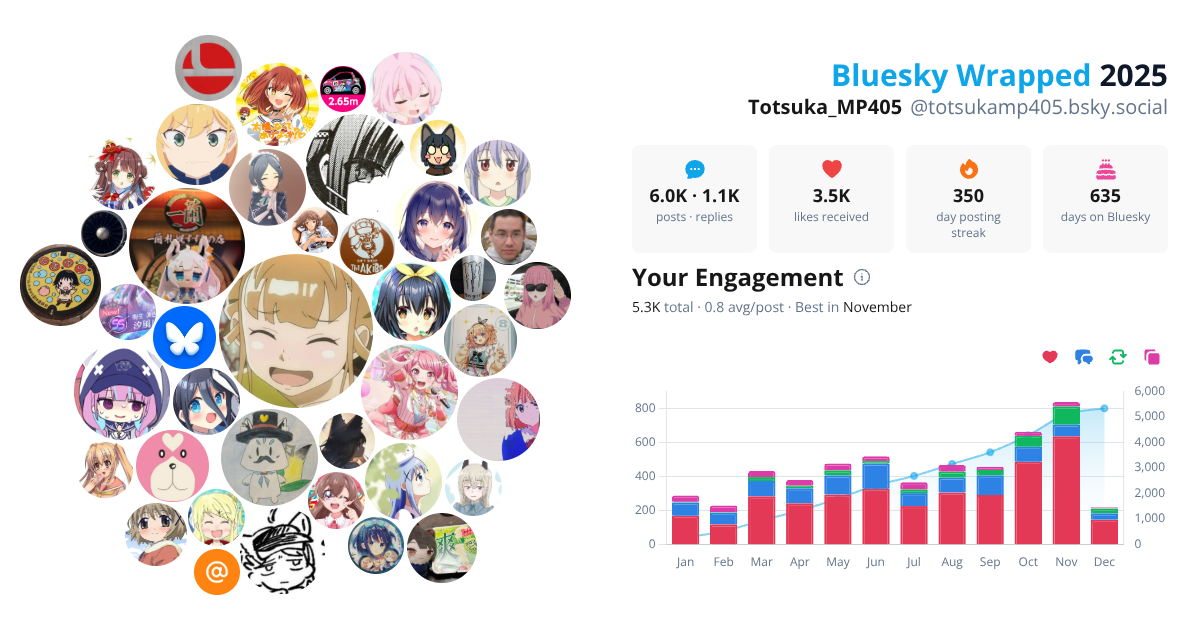Your Bluesky Wrapped 2025 preview