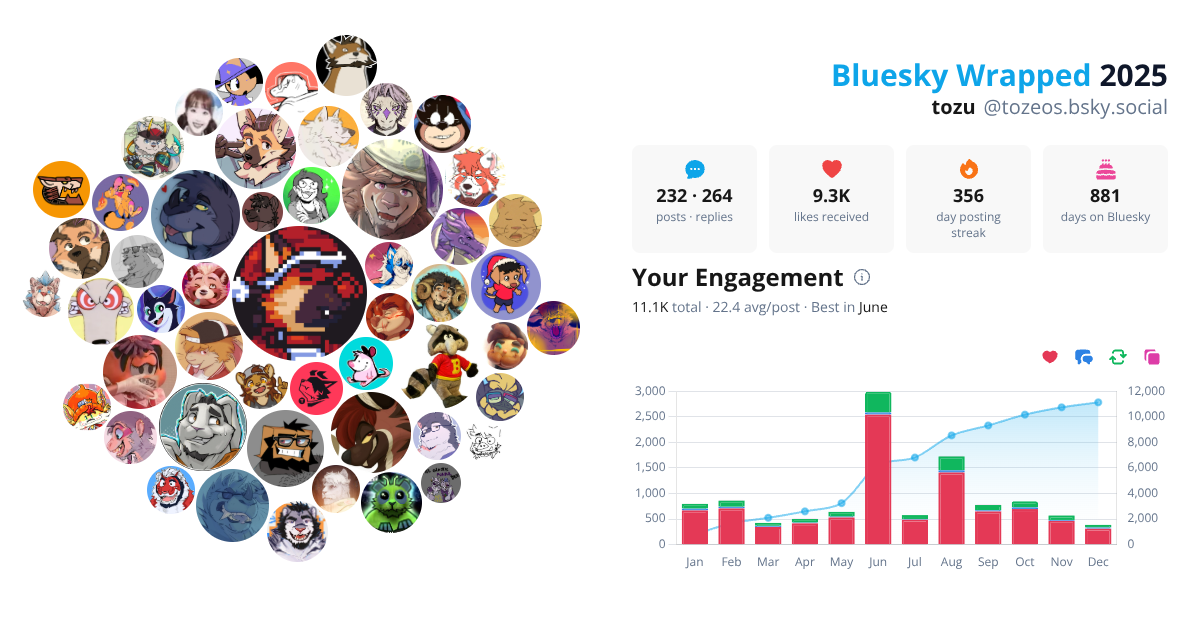 Your Bluesky Wrapped 2025 preview