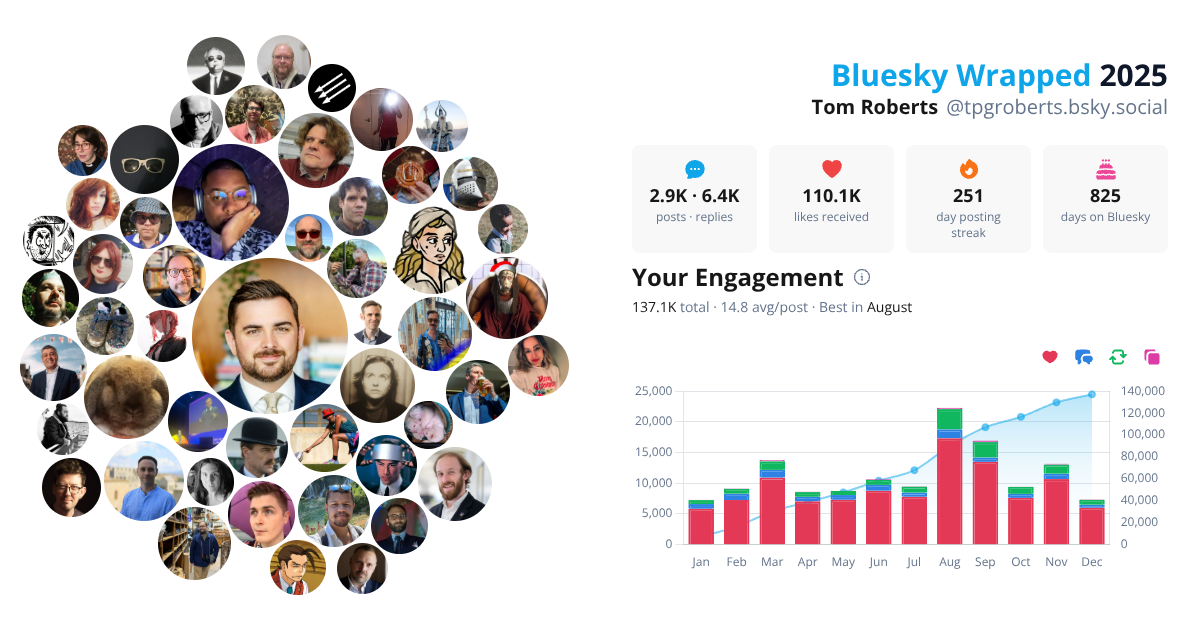 Your Bluesky Wrapped 2025 preview