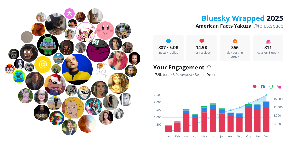 Your Bluesky Wrapped 2025 preview