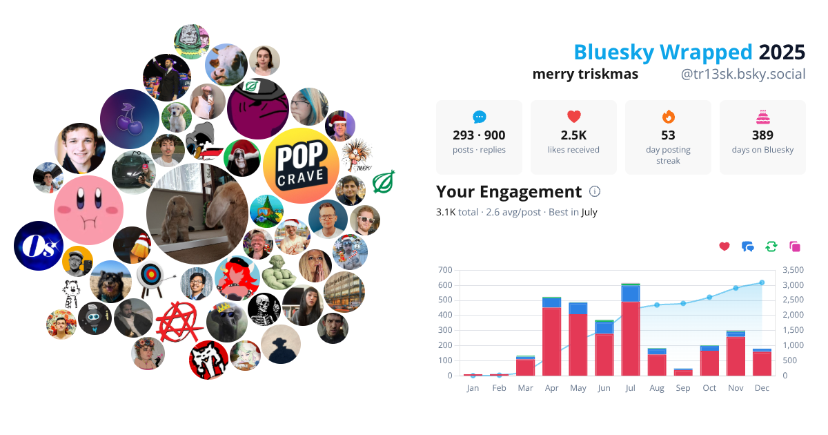 Your Bluesky Wrapped 2025 preview