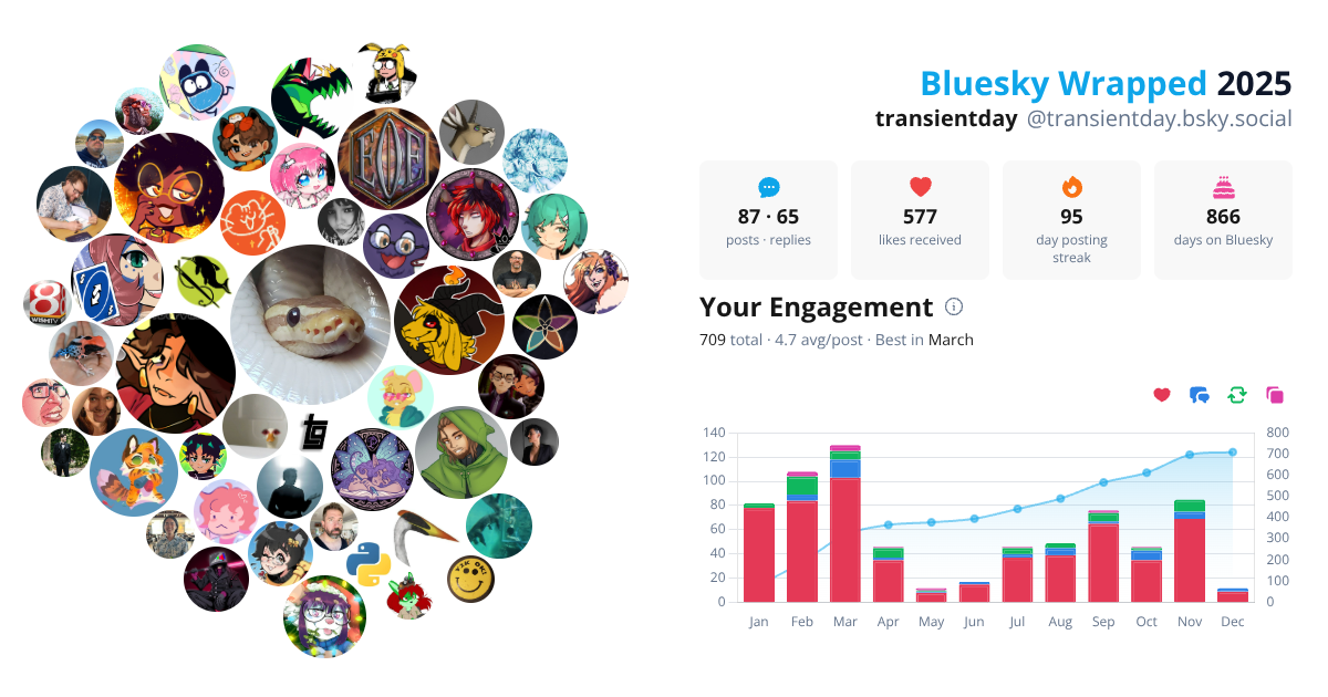 Your Bluesky Wrapped 2025 preview