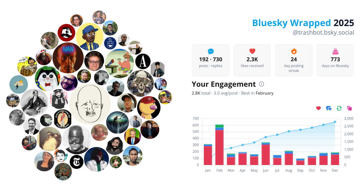 Your Bluesky Wrapped 2025 preview
