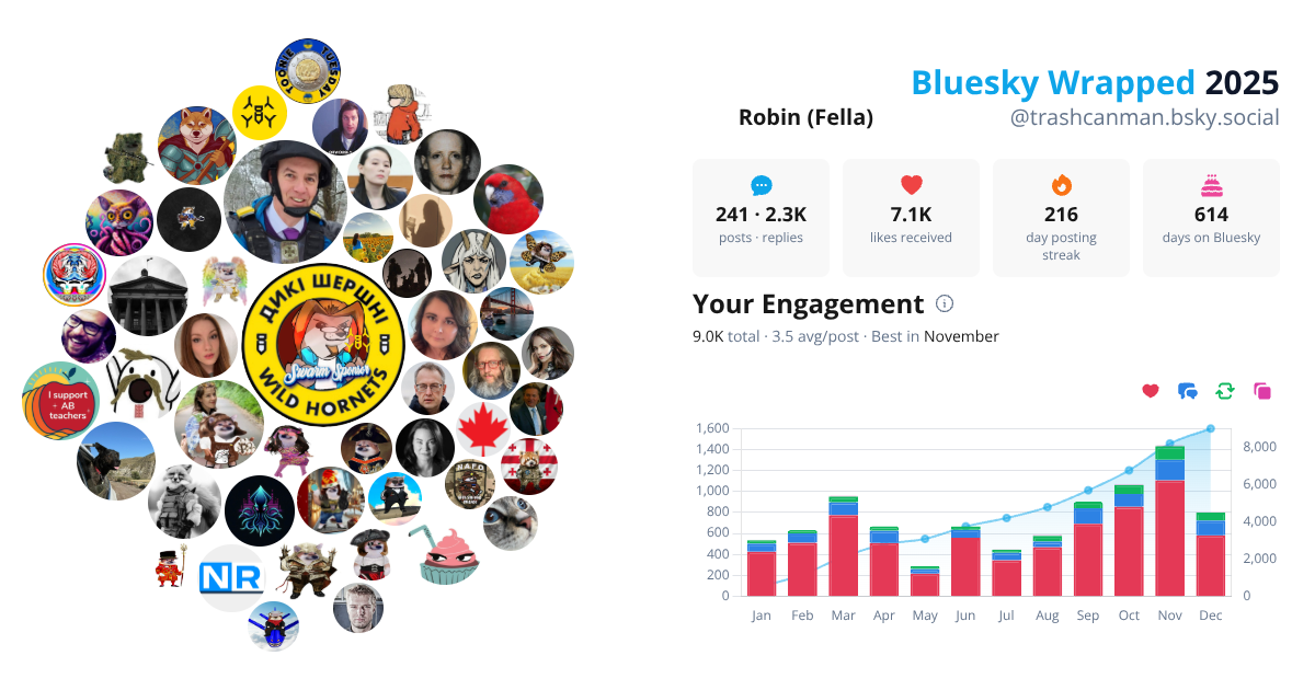 Your Bluesky Wrapped 2025 preview