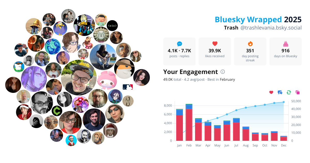 Your Bluesky Wrapped 2025 preview