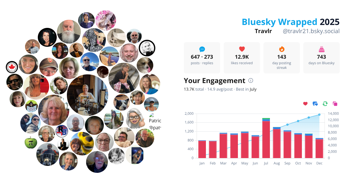 Your Bluesky Wrapped 2025 preview