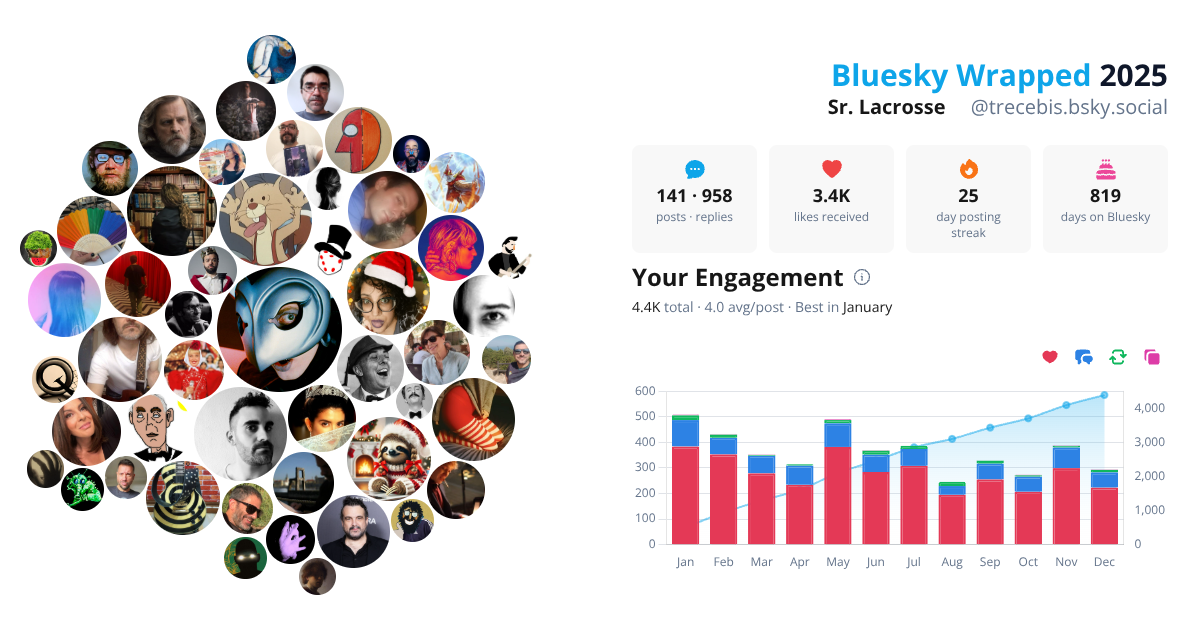Your Bluesky Wrapped 2025 preview